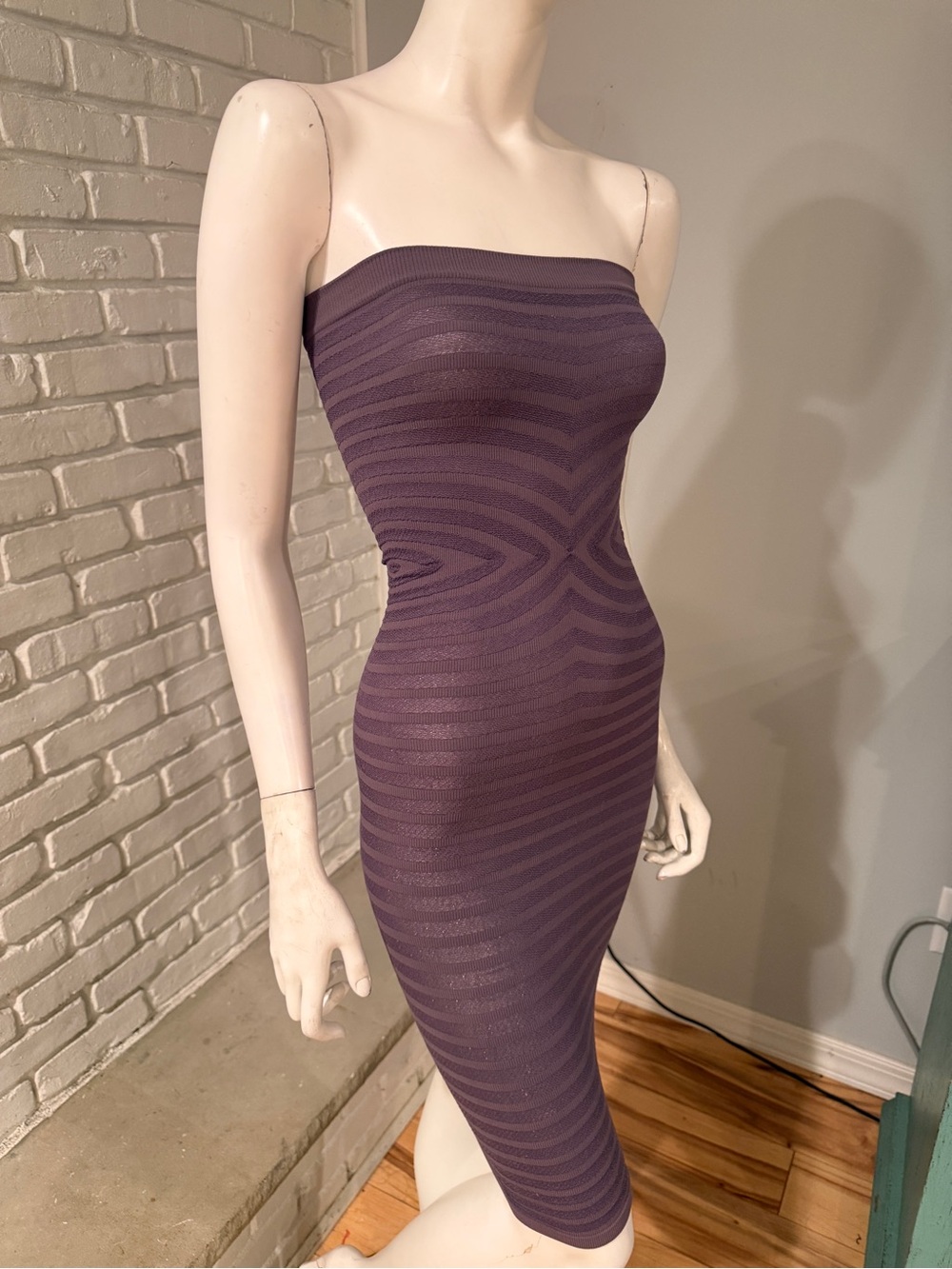Intimately Free People Purple Strapless Bodycon Midi XS/S NWOT Super Stretch - Picture 6 of 15